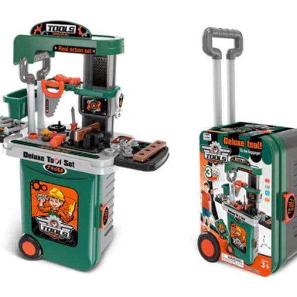 3 in 1 Tool Bench Workshop Playset Toolbox Suitcase