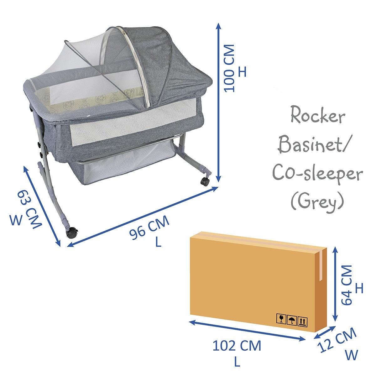 Grey Rocker Baby Bassinet & Co-Sleeper