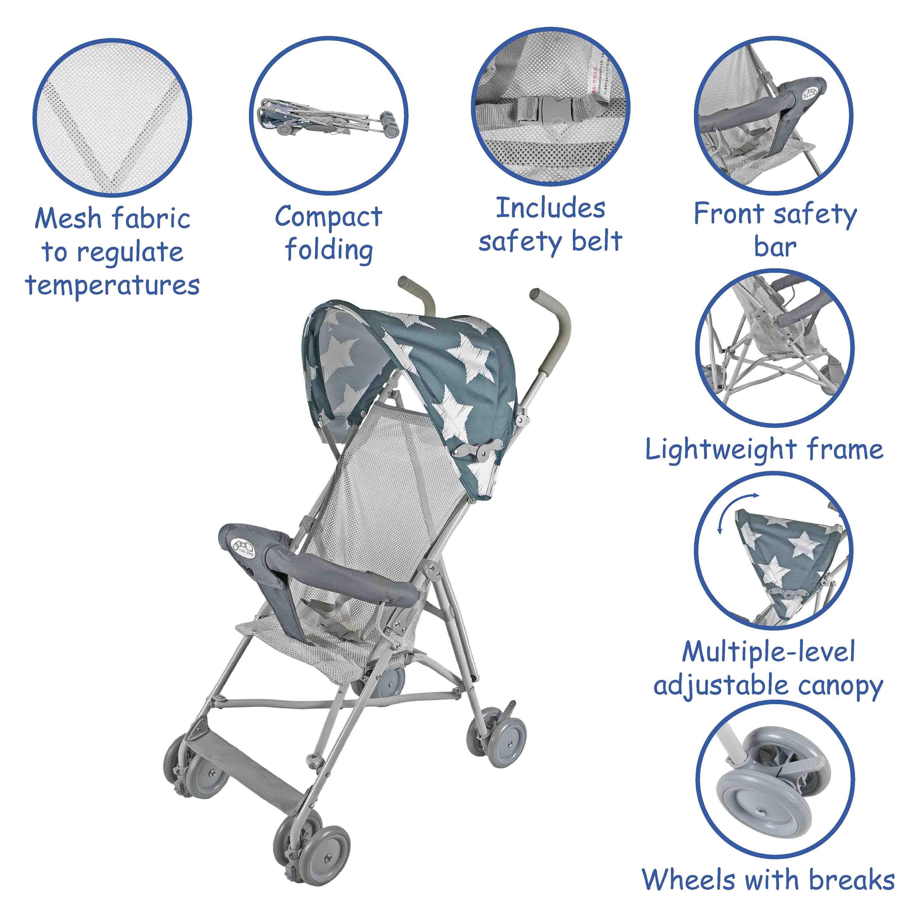 Basic Star Baby Buggy Stroller (Mesh)