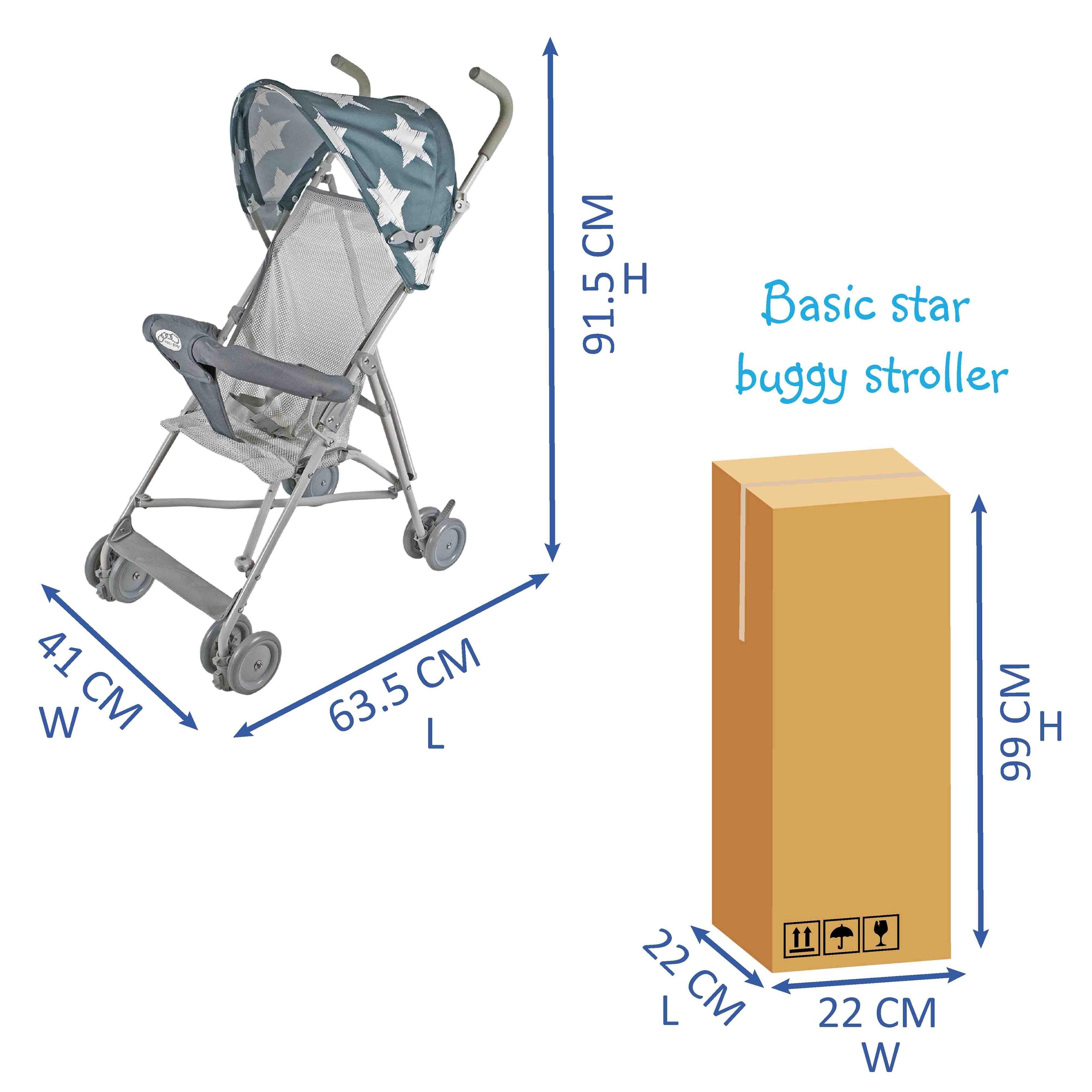 Basic Star Baby Buggy Stroller (Mesh)