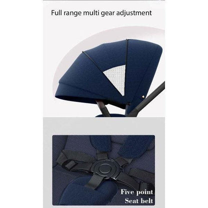 Denim Linen Grey High Rider Smart Stroller (Pre-Order)