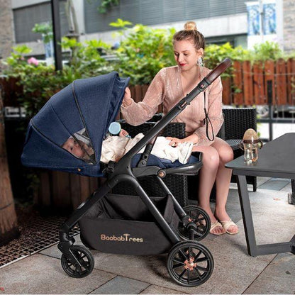 Denim Linen Grey High Rider Smart Stroller (Pre-Order)