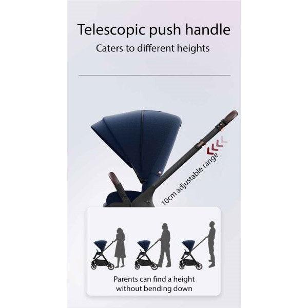 Denim Linen Grey High Rider Smart Stroller (Pre-Order)