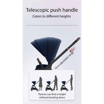 Denim Linen Grey High Rider Smart Stroller (Pre-Order)