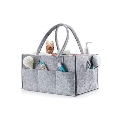 Grey Felt Nappy Organiser Caddy – Stylish Storage for Baby Essentials