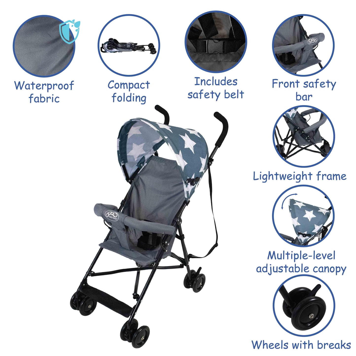 Star Basic Stroller with Waterproof Fabric